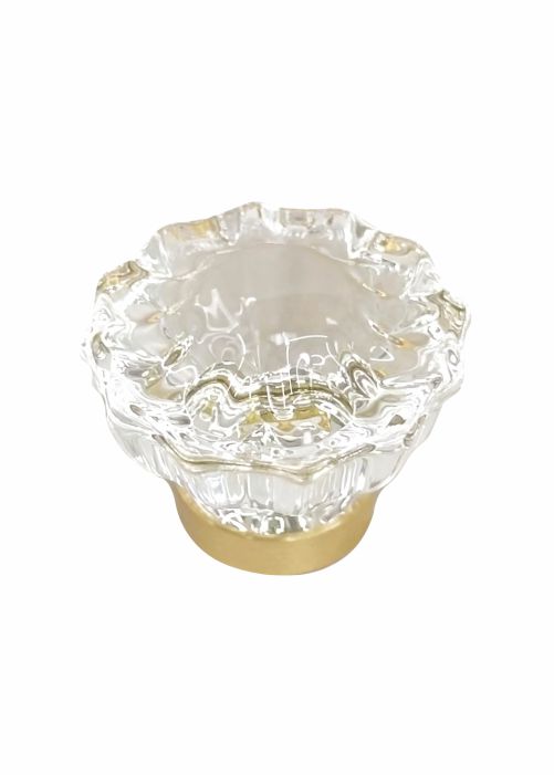 SFH-CK-40 Crystal Cabinet Knob – Clear Crystal with Matte Brass Base | 1 PC