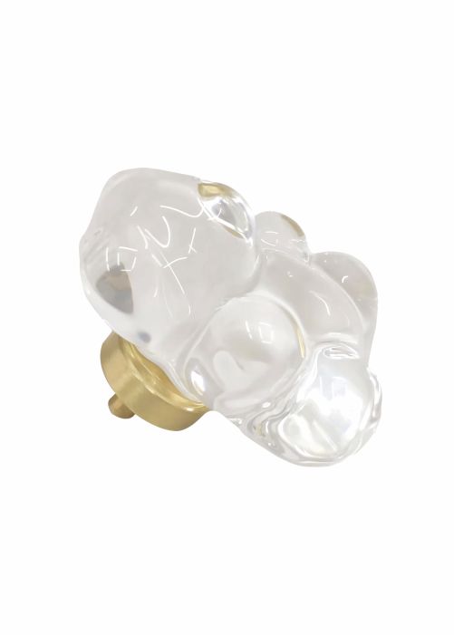 SFH-CK-70 Crystal Cabinet Knob – Clear Crystal with Matte Brass Base | 1 PC
