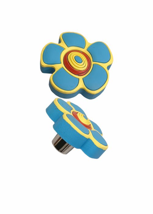 SFH-KIDS10 | Modern Flower Rubber Knob Cabinet Knob | Flower Rubber Knob Drawer Pull | Sleek Wardrobe & Furniture Handle