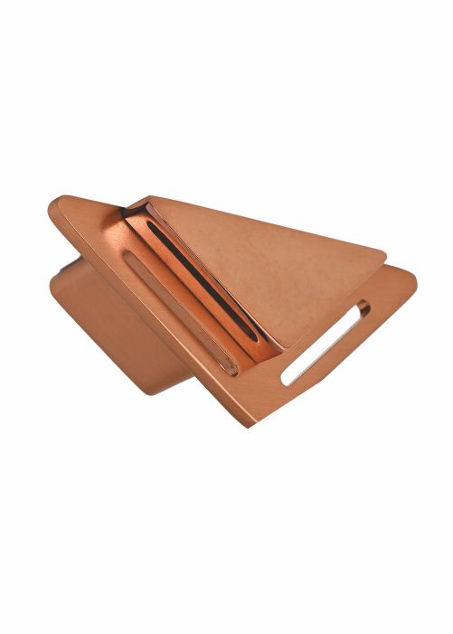 SFH-A324 | Modern Traingle Cabinet Knob | Golden Finish Zinc Drawer Pull | Sleek Wardrobe & Furniture Knob