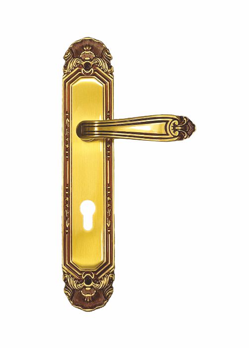 SF-BMH-401 | Modern Brass Mortise Handles | Mortise Handles on Plate 14''